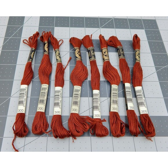 DMC Thread Mouliné #25 Embroidery Cotton 6 Strand Floss 8.7yd 300 Mahoney Lot/8 - Picture 1 of 4